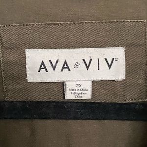 Ava & Viv Green Utility Jacket